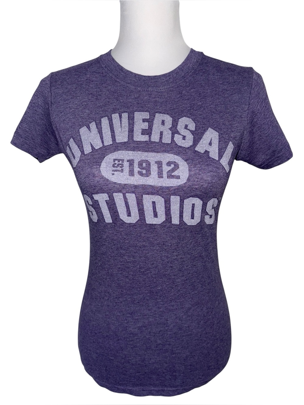 Universal‎ Studios Purple Graphic T Shirt Small Est 1912 Short Sleeve Tee Preppy